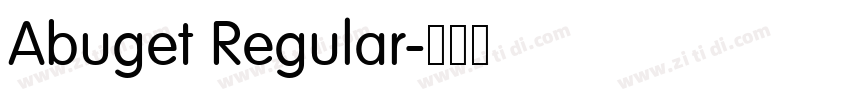 Abuget Regular字体转换